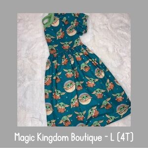 Grogu (Baby Yoda) Girls Dress – MK Clothing Designs – Size L (4T)